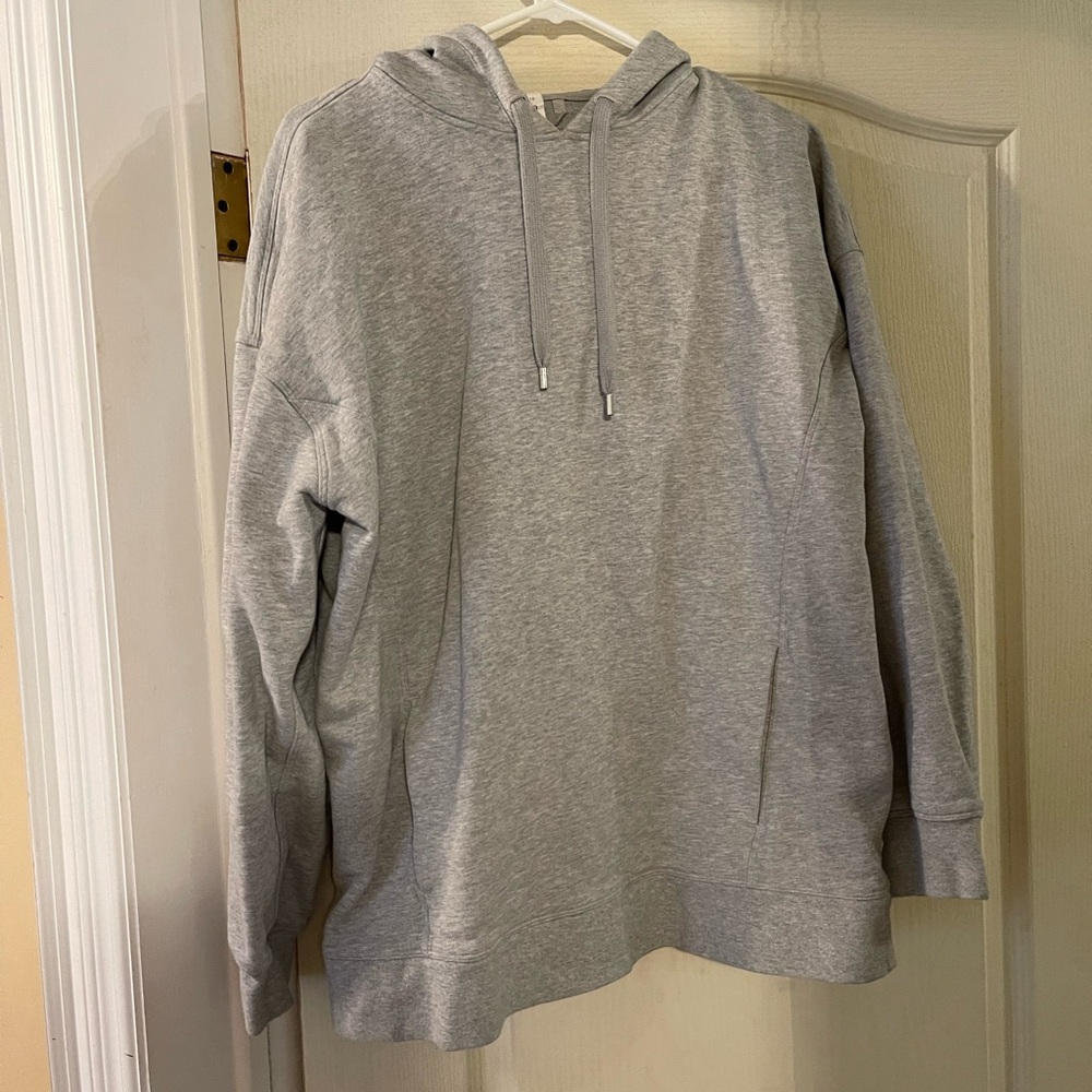 Lululemon sz 10 relaxed fit grey terry fleece hoodie